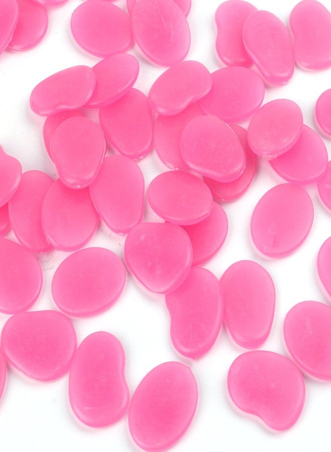 Shiny Stone Glow in the Dark Pebbles, Glow Pebbles Gravel Rocks Stones,Glow in The Dark Gravel Pebbles for Fish Tank Aquarium Walkway Garden Gifts Decoration (Flake Shape, 44pcs,315g/11.11oz/0.69lb) (Rose) - Image 4